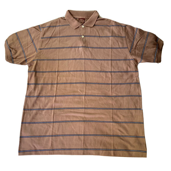 Cross Creek Other - Vintage Cross Creek Shirt Sz XL Brown Striped Polo Made In USA Outdoors Casual